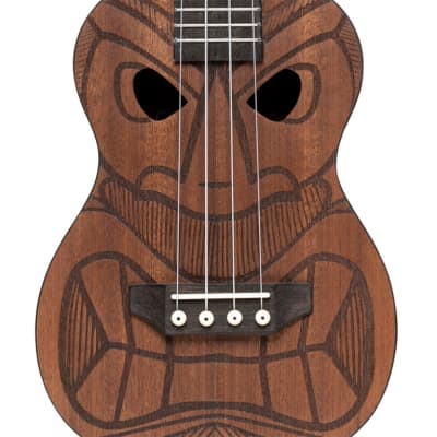 STAGG Tiki series concert ukulele with sapele top Mena finish with black nylon gigbag image 4