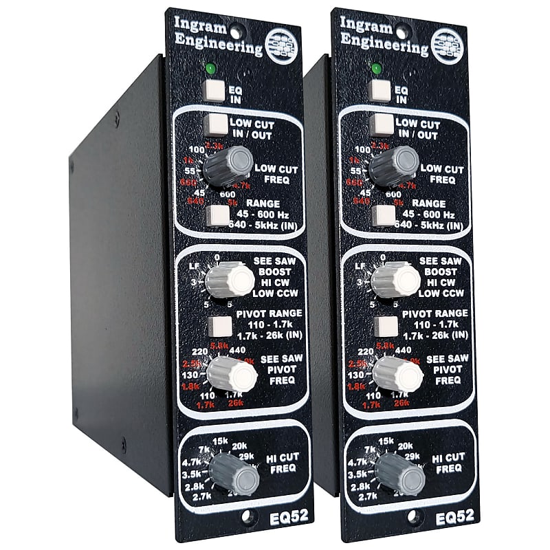 Ingram Engineering EQ52 500Series Equalizers (Stereo Pair) Reverb