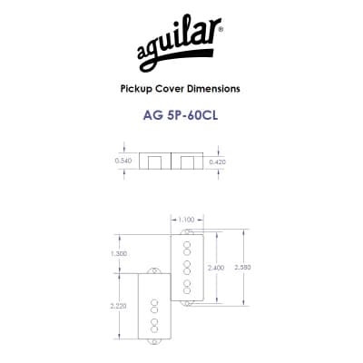 Aguilar Pickup 60s Series 5 String Precision Bass Set - AG5P60CL