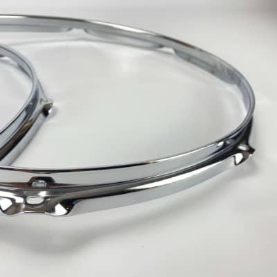 WorldMaxx 14″  8 Hole Batter and Snare side 2.3mm Hoop  Chrome image 2