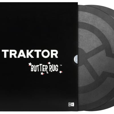 Native Instruments Traktor Butter Rugs DJ Slipmats with Traktor logo  Bundle with Native Instruments Traktor Scratch Control Vinyl MK2 - Black (Single Vinyl) image 2
