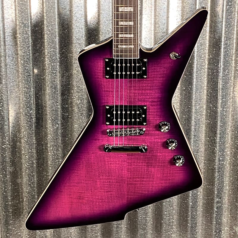 Westcreek Revenge Explorer Flame Transparent Purple Burst | Reverb