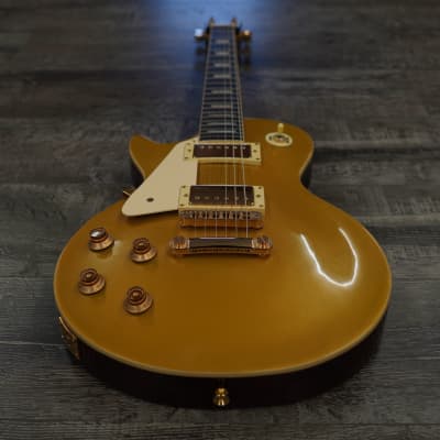 AIO SC77 Left-Handed Electric Guitar - Gold Top w/Gator GWE-LPS Case image 8