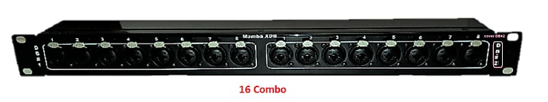 Mamba 16 Combo (XLR/TRS/TS) to 2 DB25 Tascam pin out 1RU Patch Bay