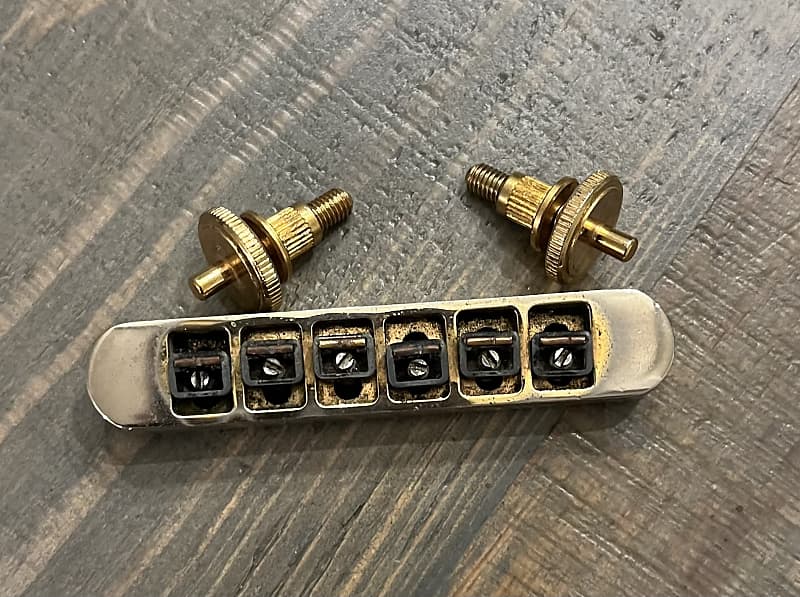 Rare Gibson Top Adjust TuneOMatic Bridge (3 Point) 1980's Reverb