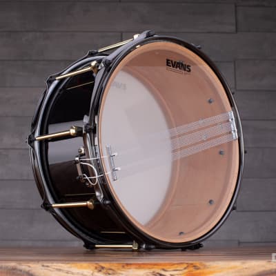 NOBLE & COOLEY 14 X 7 SS CLASSIC SOLID MAPLE SHELL SNARE DRUM, GLOSS BLACK image 5