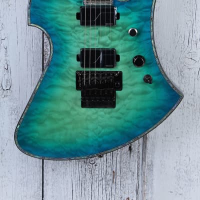 BC Rich Mockingbird Extreme Series Electric Guitar with Floyd Cyan Blue Finish image 1