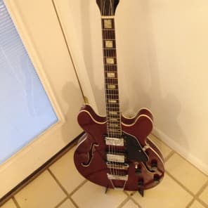 Matsumoku Global EA-200 1970 Maroon ES-335 style guitar