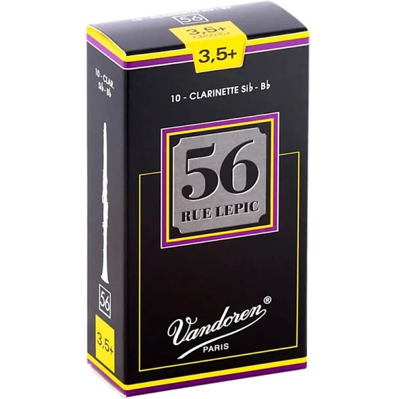 Vandoren CR5035+ Bb Clarinet 56 Rue Lepic Reeds Strength #3.5+; Box of 10 image 1
