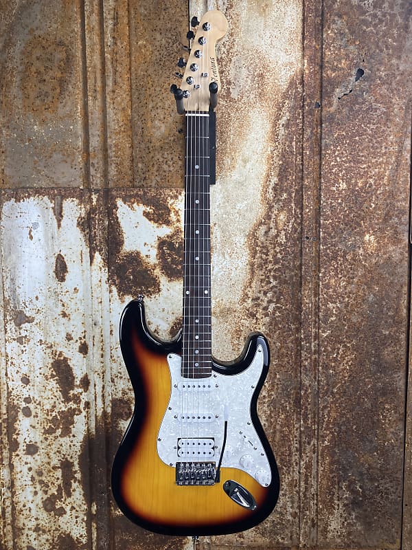 Ventura Strat Style Electric Guitar Sunburst Reverb