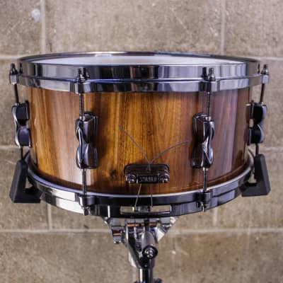 Custom Handcrafted 6.5" x 14" Walnut Stave Snare Drum image 10
