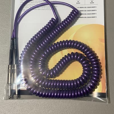 Lava Cable Retro Coil Instrument Cable – Silent Plug - Metallic Purple Straight to Straight