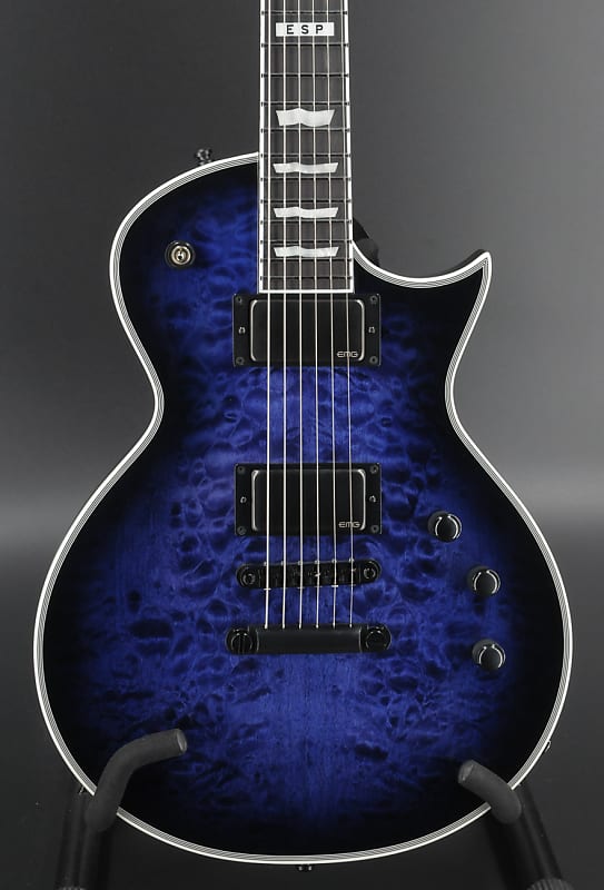 ESP E-II Eclipse - Quilted - Reindeer Blue image 1