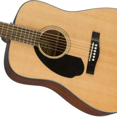 Fender CD-60S Solid Top Dreadnought Acoustic Guitar, Left Handed - Natural w/ Hard Case image 6