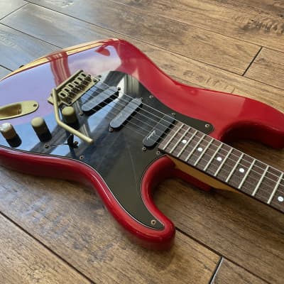 Vintage 1993 Charvel by Jackson CST-070 Super Strat Electric Guitar Active Pickups Transparent Red image 7