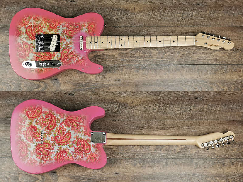 MyDream Partcaster Custom Built - Pink Paisley Tele Tapped Pickups image 1