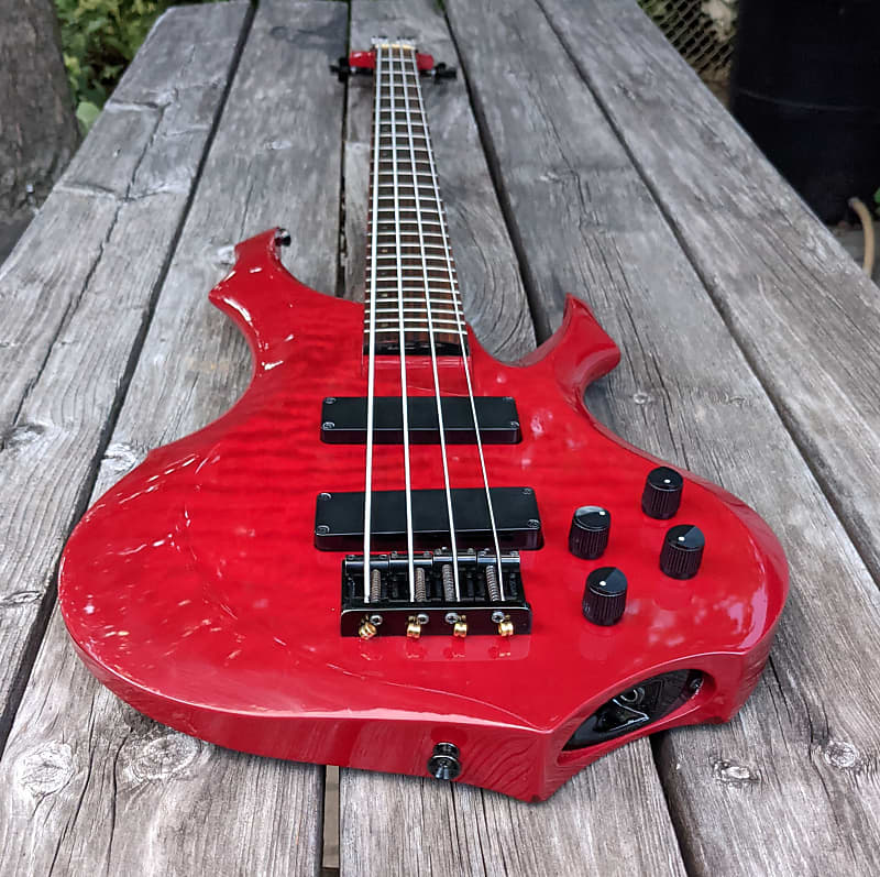 1998 Edwards by ESP Tetsu model E-T-98FR trans red | Reverb