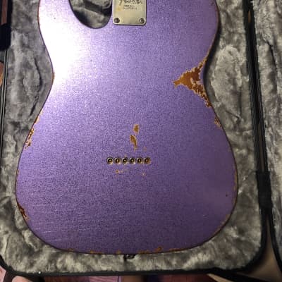 Fender American Performer Telecaster 2019 Lavender Sparkle Nitro Relic image 11