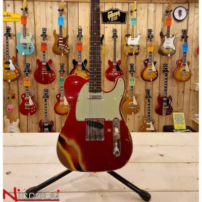 Fender Custom Shop Limited Edition '60 Tele Heavy Relic Aged Candy Apple Red Over 3-Color Sunburst for sale