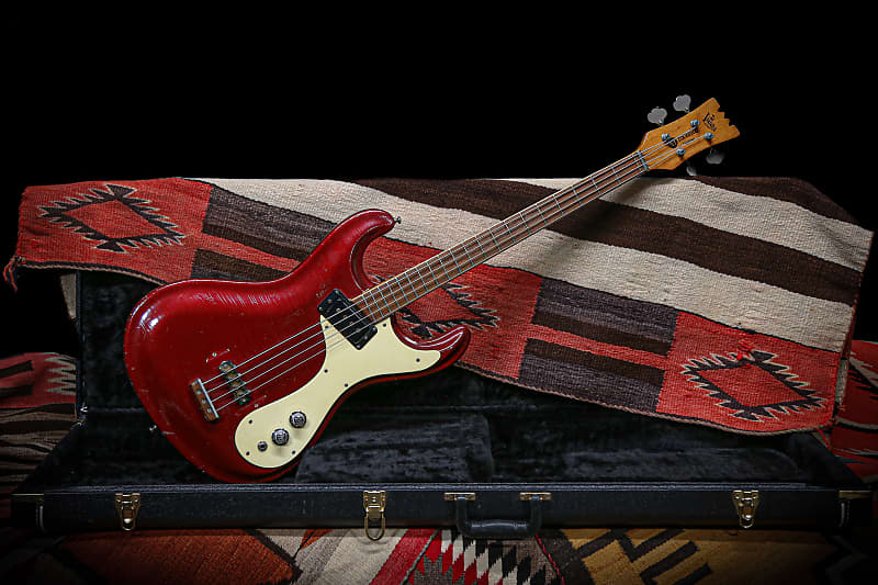 1965 Mosrite Ventures Bass "Candy Apple Red" image 1
