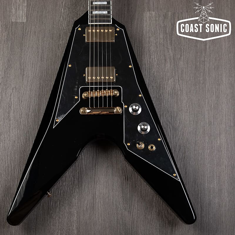 Dunable Guitars Asteroid DE Gloss Black/Gold Hardware/Pearl Reverb