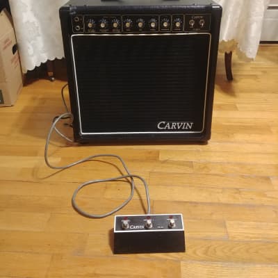 Carvin X60A Black Combo Amp With Footswitch And Amp Cover And | Reverb