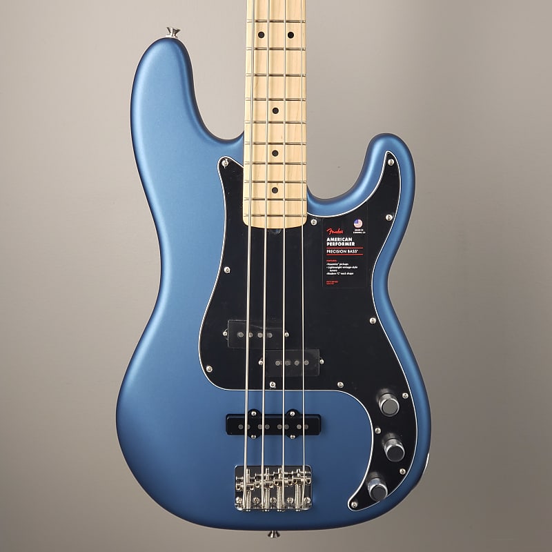 Fender American Performer Precision Bass Satin Lake Placid Blue - NEW !