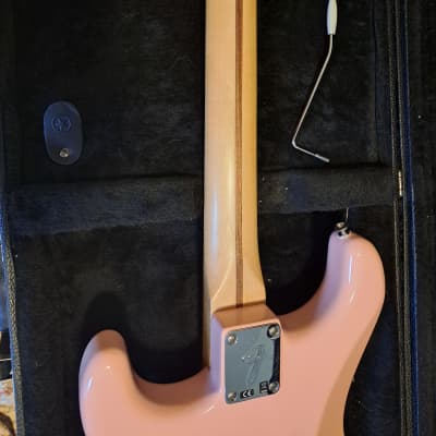 2020 Fender FSR Shell Pink MIM Stratocaster with Railhammer TE90 Telecaster style pickups image 6