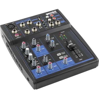 Gemini Sound GEM-05USB - 5-Channel Bluetooth Audio Mixer, USB Playback, Compact DJ Mixer Console with Phantom Power, 2-Band EQ, and FX Control image 3