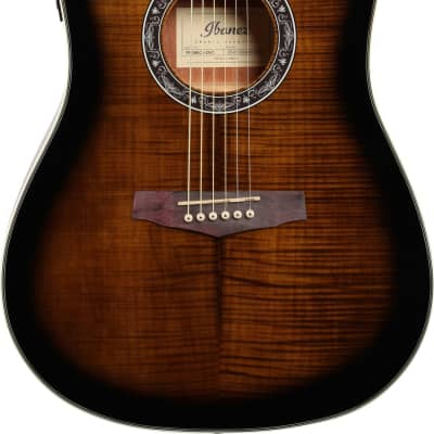 Ibanez AEL20E Acoustic Electric Guitar in Vintage Violin Sunburst Maple Top  | Reverb