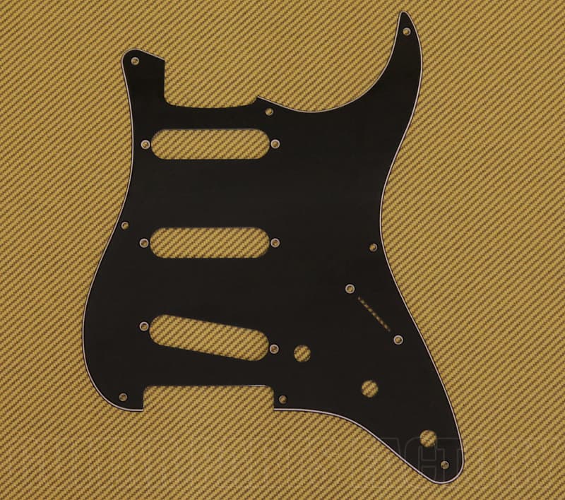 099-1358-000 Genuine Fender 3-Ply Black '57 Stratocaster Guitar Pickguard image 1