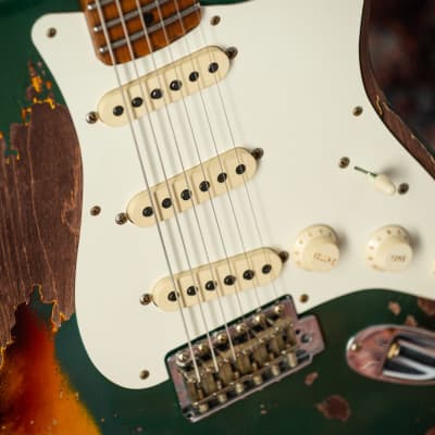 Fender ’57 Super Heavy Relic Strat - Faded Sherwood Green/Sunburst image 7