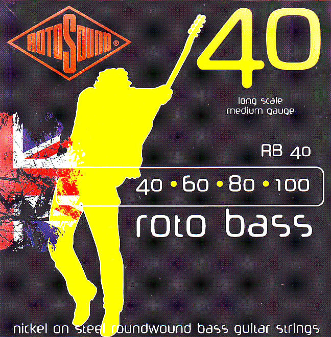 Rotosound RB40 Roto Bass Long Scale Medium Gauge Strings  (40 60 80 100) image 1