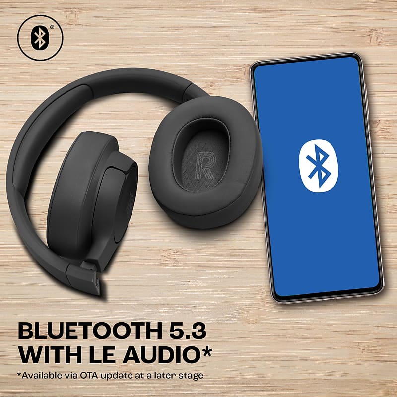 JBL TUNE 770NC Wireless Over-Ear Hybrid Noise Canceling Headphones (White)