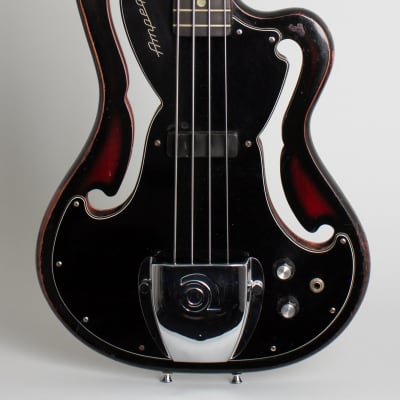Ampeg  AMB-1 Electric Bass Guitar (1968), ser. #000549, black gig bag case. image 3