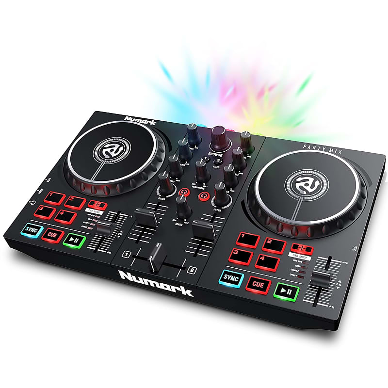 Numark DJ2GO2 Touch – Compact 2 Deck USB DJ Controller For Serato DJ with a  Mixer / Crossfader, Audio Interface and Touch Capacitive Jog Wheels