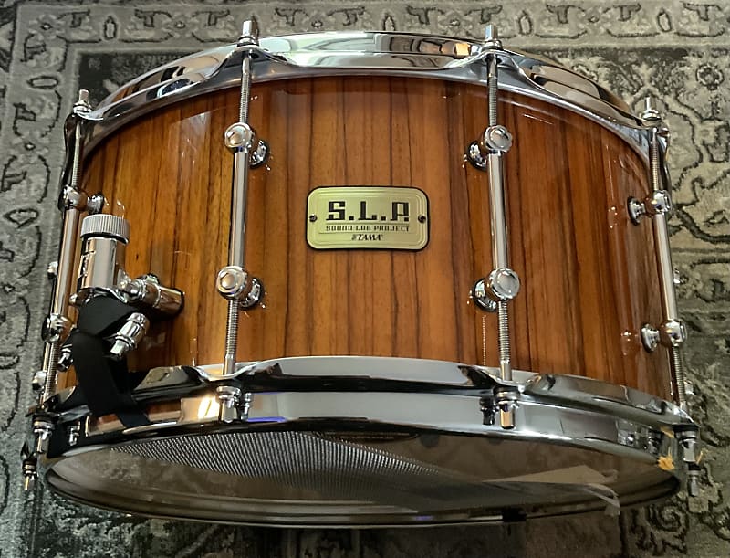 Tama SLP G-Maple Snare Drum 14x7” Gloss Natural Zebrawood LGM147Z-GNZ