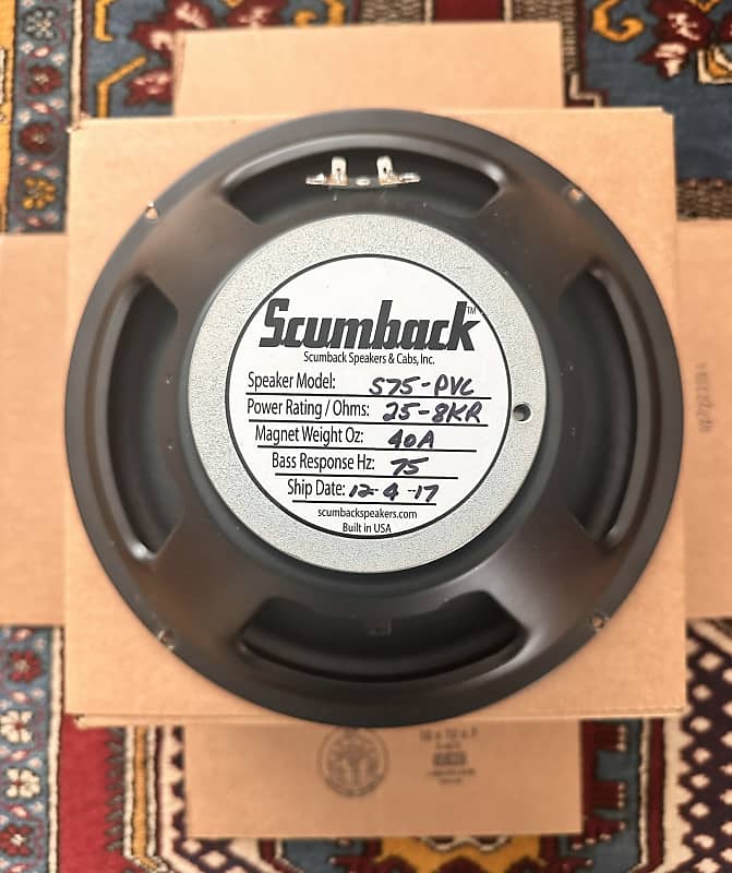 Scumback Scumnico S75PVC 25W Speaker Alnico 12" 8 ohm Reverb