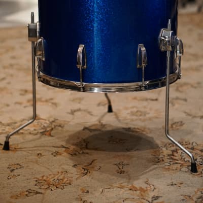 Ludwig 13/16/22" Super Classic Drum Set - 1960s Blue Sparkle image 8