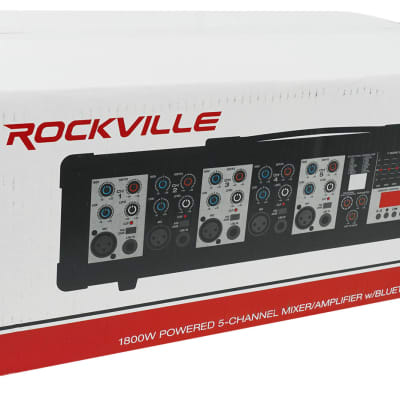 (2) Rockville SPG88 8" 400w DJ PA Speakers+5-Channel Powered Mixer+Stands+Cables image 10