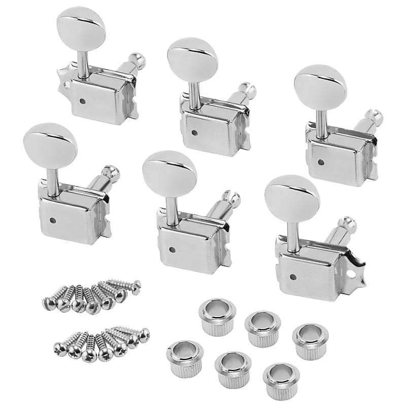 Fender American Vintage Staggered Guitar Tuning Machines, Chrome, Set of 6 image 1