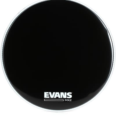 Evans MX2 Black Marching Bass Drumhead - 20 inch image 1