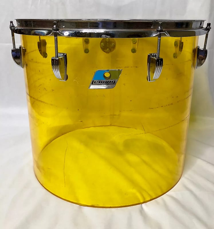 1970s Ludwig Vistalite 14x16" Concert Tom with Single-Color Finish image 1