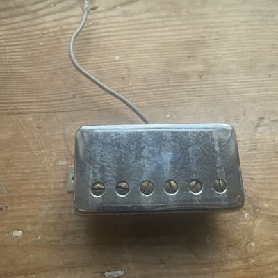 Vintage 1970s Gibson T Top Humbucker guitar pickup chrome cover impressed number reads 7.23 ES 335 SG Standard SG Deluxe Les Paul image 1