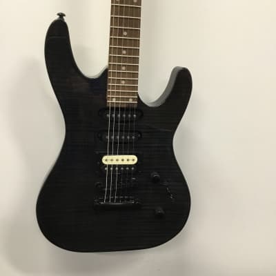 Kramer Striker Figured HSS Stoptail Transparent Black image 2