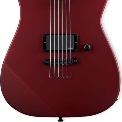ESP E-II M-I Thru NT Electric Guitar, Deep Candy Apple Red Satin w/ Hard Case image 1