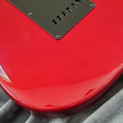 2003 Squier Standard Double Fat Strat Stratocaster Electric Guitar - Candy Apple Red Finish image 20