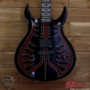 Schecter Devil Spine Blood Red Spine Graphic Electric Guitar | Reverb