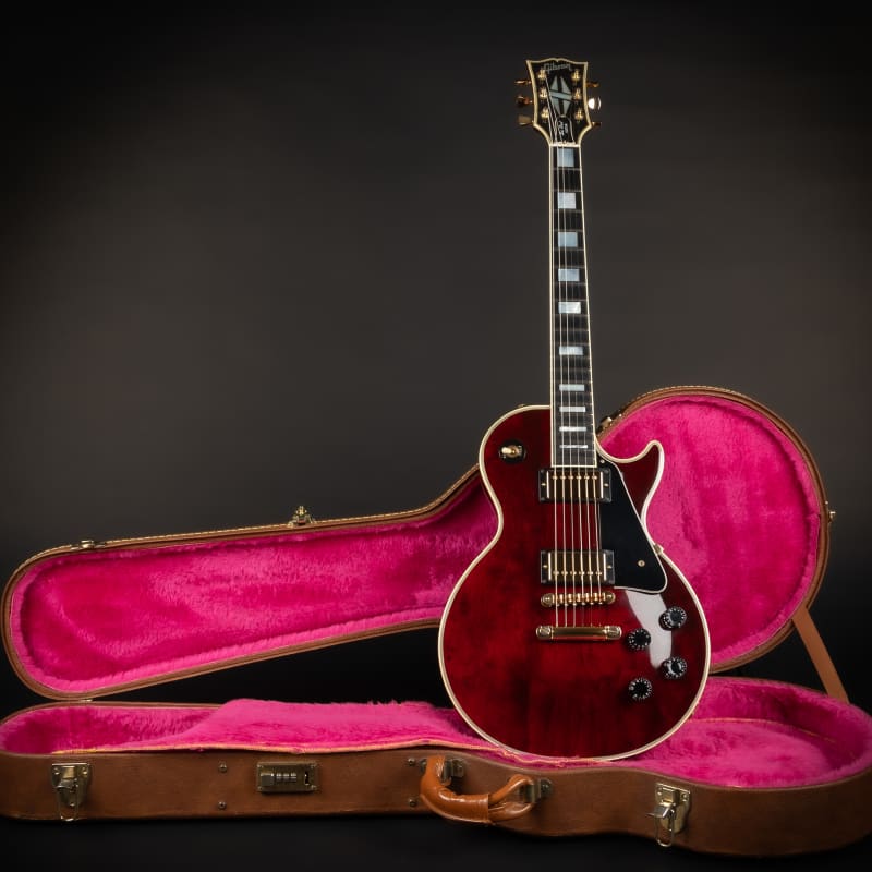 1991 Gibson Les Paul Custom - Wine Red | USA Vintage Good Wood Era Gibson 490R 498T Humbucker Pickups Gold Hardware | OHSC