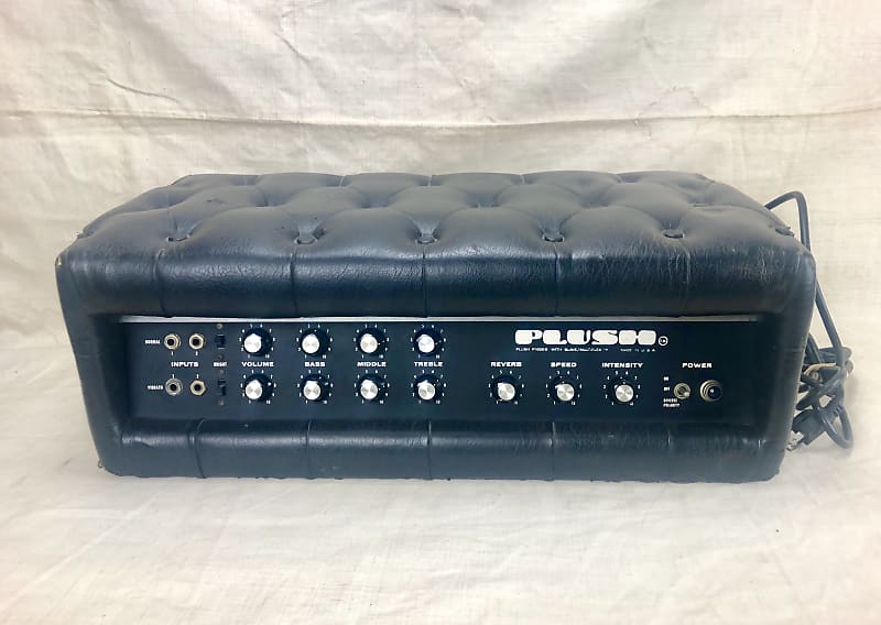 Vintage Plush P1000S Tube Guitar Amplifier Head Circa 1969 Tuck & Roll P-1000-S image 1